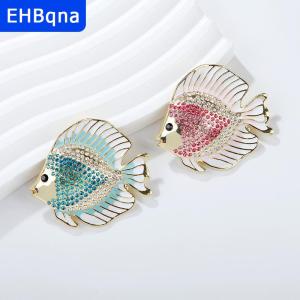 [COD] EHBqna SPORTS เข็มกลัดปลาเขตร้อนรูปสัตว์ประดับพลอยเทียมน่ารักสำหรับผู้หญิงเสื้อผ้าเสื้อโค้ทของขวัญ