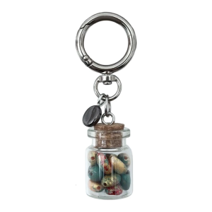 Stylish Coffee Bean Bless Jar Pendant Made With Sturdy Acrylic And Alloy Ideal For Daily Wear Or As A Travel Keepsake