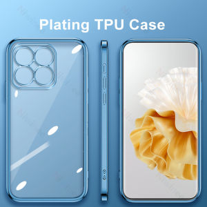 Luxury Plating Phone Case For Honor X8b 4G Transparent TPU Soft Clear Phone Cover With Full Lens Carema Protection Casing Hot Sale