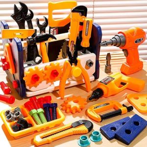 MECOME Plastic Kids Tool Toys Set 40/57Pcs with Box Simulation Repair tool toy  Assembly Educational Toy Gifts