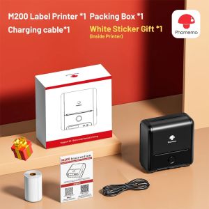 Phomemo M200 Portable Thermal Label Printer Bluetooth Mini Sticker Maker MachineGreat For Barcode Jewelry TagClothes Labels