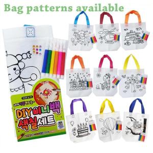 Optional Design DIY Graffiti Bag Handmade Painting Non-Woven Bag Children Lootbag treats/Paninda