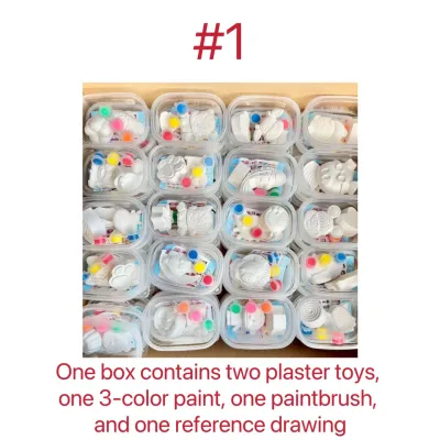 Cartoon Plaster figure Painting set