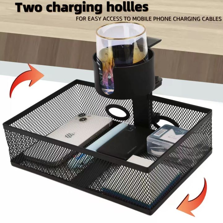 2023 NEW PunchFree Metal Under Table Storage Basket 360 ° rotation