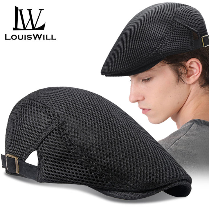 LouisWill Men's Hat Berets Mesh Cap Golf Driving Sun Flat