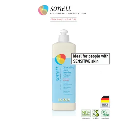 SONETT Sensitive Organic Dishwashing Liquid / All Purpose Cleanser - Baby Accessories - Fruits & Vegetables /(500ml)
