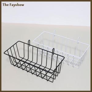 [The Fayshow] Metal Decorative Storage Basket DIY Iron Grid Flower Pot Hanging Shelf Wall Art Mounted Frame Mesh Display Rack Home Decoration