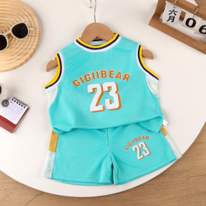 AILEBE Kids Sets Sleeveless Sando Shorts Set Breathable Quick Dry Mesh Summer Activewear Soft Skin Friendly Keeps Cool Perfect For Daily Play Outdoor Pambahay OOTD Baby Boys 0-8 Years