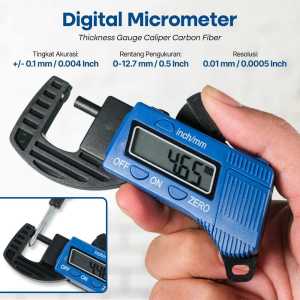 COD Digital Micrometer Thickness Gauge Caliper Carbon Fiber TDT25