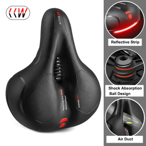 CCW MTB อานรถจักรยานจักรยานเสือภูเขาเจลจักรยานถนนรอบอานม้าที่นั่งก้นใหญ่ที่นั่งโช้คอัพกว้างสบายอุปกรณ์เสริม