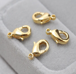 Us gold 10k 14k Crab Lock Clasp Spring Clip DIY Lobster Lock Elegant 10k Gold Round Lock - Crab & Mosquito Lock Clasp - Non-Tarnished Hypoallergenic for DIY Jewelry Makings