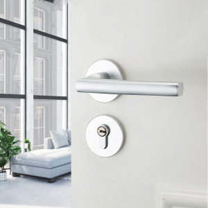 Aluminum Door Locks Continental Bedroom Minimalist Interior Door Handle Lock
