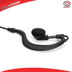【Alloet】 2 Pin Walkie Talkie Headset Dual PTT PU Wired Walkie Talkie Headset Earphones G Type with Microphone for Kenwood Baofeng 888S TYT