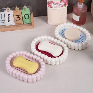 Plastic Bathroom Shower Soap Box Bubble-Shaped Soap Box With Drain Function Travel Portable Small Soap Tray Dish