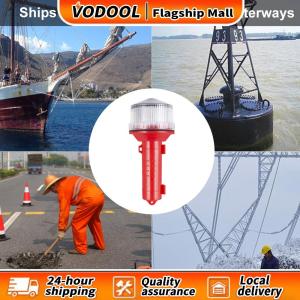 【Clearance Sale】 Solar Powered LED Marine Signal Light 2KM Visual Distance Multifunctional Signal Light 65 Degree Anti-Fog Boat Navigation Light for Marine Navigation