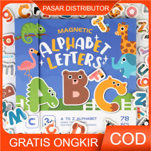 Mainan Anak 78PCS MAGNETIC ALPHABET LETTERS 573 Mainan Mengenal Huruf Edukasi Anak