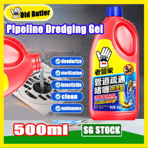 Old Butler Heavy Duty Drain Cleaner 500g Powerful Pipe Unblocker for Kitchen Sink & Toilet Oil Hair & Grease Clog Remover Bathroom Sewer Cleaning Agent