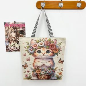Disney Totebag Canvas Kanvas Wanita Lucu Mickey Minnie Mouse Donald Totebag Kanvas Tas Karakter/Tas Bahu /student shopping bag/shoulder bag/embroidered bag BAO001