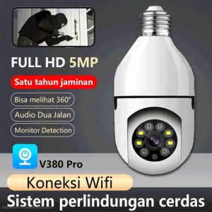 Camera CCTV Bentuk Bohlam Lampu V380Pro / V380 Dual Kamera Wireless