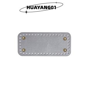 HUAYANG01 [2023 new HOT FASHION] lazlook 8x20ซม. ทำด้วยมือรูปวงรีด้านล่างสำหรับกระเป๋าถักหนัง PU อุปกรณ์เสริมที่ทนต่อการสึกหรอด้านล่างมีรูโครเชต์ DIY กระเป๋าด้านล่าง