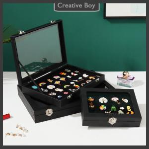 [Creative] Pin Medal Display Case Badge Storage Box Transparent Dustproof Pin Display Box For Medal Jewelry Collection Display Frame