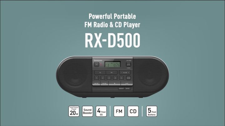 PANASONIC RADIO CASSETTE MODEL:RX-D500GSX-K | Lazada