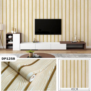 Wallpaper Sticker Dinding Kayu Salur 45cm x +-4-5 m - Wallpaper Dinding Motif Wallpapel Kayu Wallpaper Dinding Kamar Tidur Wallpaper Dinding Motif Kayu