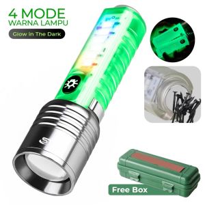 [toko snack jkt ] TAHAN KARAT  Suksestech Senter Maghnet Zoom in out Cas 8 Mode Warna 30W Waterproof Flashlight 520A