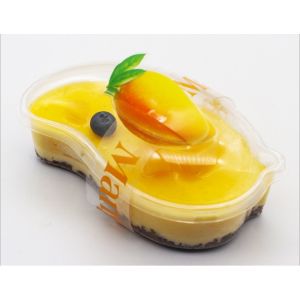 พร้อมส่งจากไทย. (แพคละ 10ใบ) กล่องชีสเค้กมะม่วง กล่องมูสมะม่วง กล่องบานอฟฟี กล่องข้าวเหนียวมะม่วง กล่องพลาสติกใส่ขนม