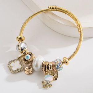 Womens Dodo Pull Bracelet Clover Adjustable Pendant Alloy Bracelet Letters Rabbit Bracelet