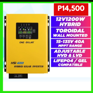 One Toroidal Solar Inverter 24V 3000W Pure Sine Wave | Automatic Transfer Switch | 30A AC Charger |