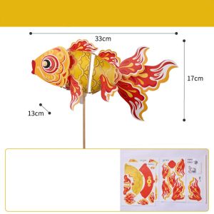 MKEB MALL LED Light Goldfish Lantern Lamp Glowing Handmade DIY Lantern Materials Fun Luminous Koi Carp Lantern Photography Props