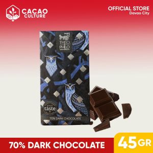 70% Dark Chocolate Bar 45g – THEO & PHILO – Bold Philippine Artisan Chocolate