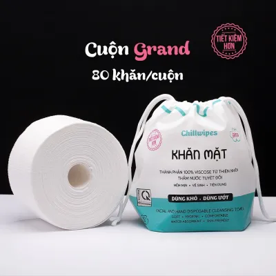 [COMBO 2 cuộn] Khăn mặt khô Chillwipes khăn mặt khô dùng 1 lần