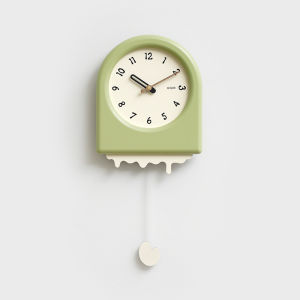 Minimalist Nordic Series Swing Wall Clock Hot Sale Home Living Room Simple and Fashion Mute Creative Vintage Clock Art Cheese Decorations 29.5x61cm