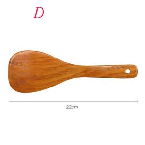 TRANQUIL HUT Spoon Non-stick Frying Pan Tools Accessories Supplies Wooden Turners Spatula Cooking Tools Shovel