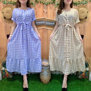 LONG DRESS KOTAKO BUTTON RAMPLE 3013-1 GHAUDENS
