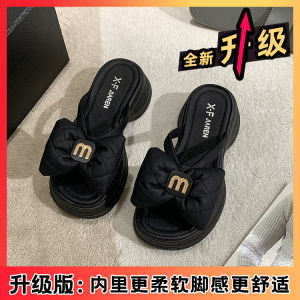 Free Shipping Bow-Knot Thick-Soled Sandals For Women New Summer Outdoor Fashion Sandals Casual One-Strap Platform Sandals