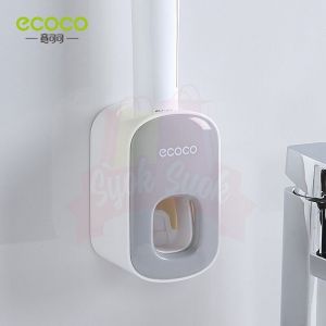 SyokSyok ECOCO Household Toothpaste Dispenser Bathroom Accessory Set Toothbrush Holder Wall Mount Bracket Bathroom Accessories