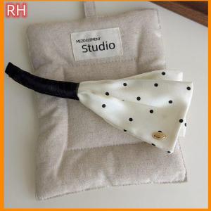 🔥🔥🔥ranghe Korean Style High End Polka Dot Wings Banana Clip Womens Hair Accessories Satin Fabric Hair Clips For Women Back Of Head