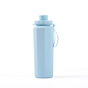 FIGHTINPC Dung tích 600ML Bình nước có thể thu gọn Thiết kế chống rò rỉ Dung lượng lớn Cốc nước có thể gấp gọn Thiết kế mới Thiết kế di động Bình nước thể thao Thể thao ngoài trời