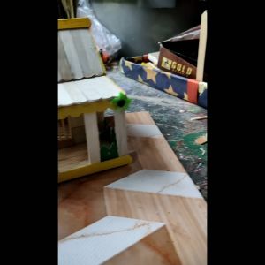 miniatur rumah betawi dari stik es krim prakarya kerajinan tangan tugas sekolah pajangan rumah