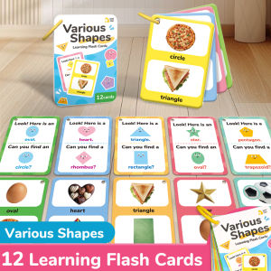 BEAR TALE Early Learning Flash Cards Set Baby Educational Toys Animal Fruits Vegetables Daily Life Vehicles Flashcards 54pcs