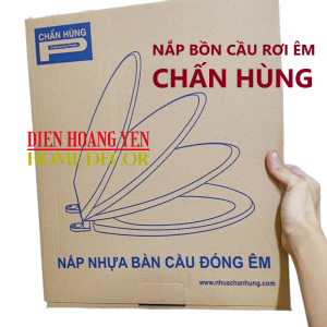 Nắp bồn cầu rơi êm - Nắp bồn cầu đóng êm màu trắng nặng 12 kg