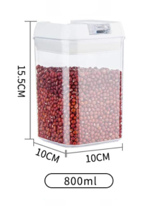 Airtight Food Container Set - Stackable Clear Plastic Kitchen and Pantry Storage Containers | Comes with Marker and Labelling Stickers