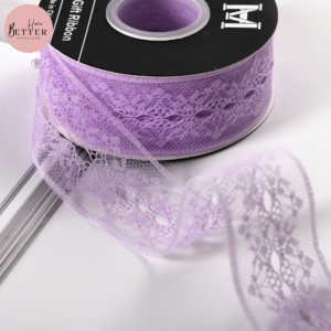 Better Home - Ribbon Lace Pearl 4cm Top Grade / Pita Kado Meteran Renda Mutiara EMYCD