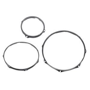 Quickly Install 1.2mm Thick Silver Drum Rimmed Enhances Sound Clear Iron Percussion Hardware for Musicians and Beginners