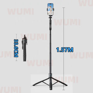 L16 ขาตั้งกล้องไม้เซลฟี่ไร้สาย 1.57m มีรีโมทเชื่อมต่อผ่านบลูทูธ