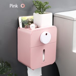 Ready Stock Toilet Roll Holder Wall Tissue Roll Holder No Drill Toilet Tissue Holder Bathroom Tissue Holder Dispenser