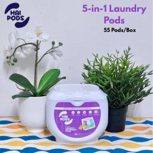 SG (55 Pcs) Hai Pods Laundry Pods Laundry Capsule All In One Laundry Capsules All In One Laundry Pods Purple
